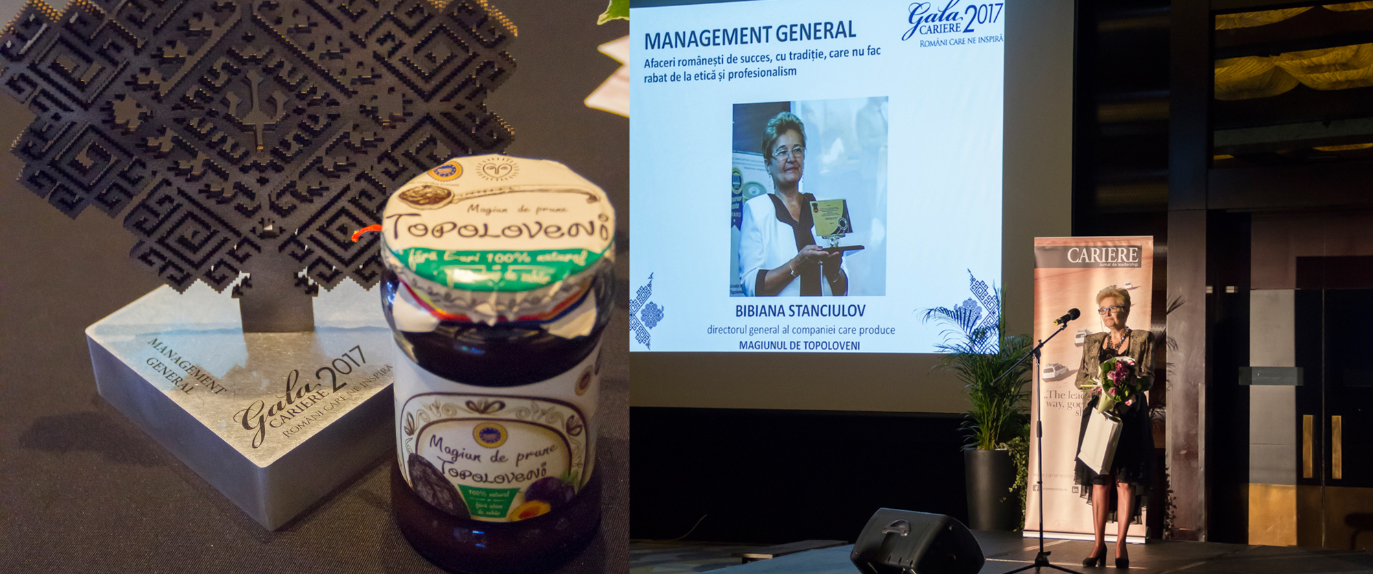 Bibiana Stanciulov a câștigat premiul pentru “Management general” la Gala Cariere